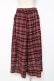 画像2: axes femme / チェック柄ガウチョパンツ M ワイン Y-25-12-11-091-AX-PA-SZ-ZY (2)