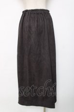 画像2: axes femme / カットスエードジップスカート F チャコール Y-25-12-11-093-AX-SK-SZ-ZI (2)