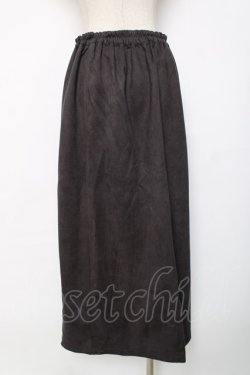 画像2: axes femme / カットスエードジップスカート F チャコール Y-25-12-11-093-AX-SK-SZ-ZY