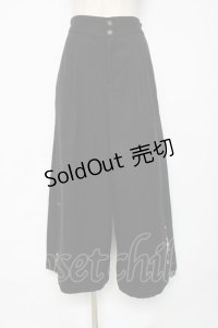 axes femme / サイドスカーフ切替パンツ F 黒 Y-25-12-11-095-AX-PA-SZ-ZY