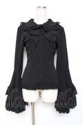 ATELIER PIERROT / 丸襟姫袖ブラウス  黒 Y-25-12-11-010-EL-BL-SZ-ZY