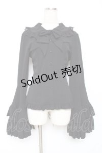 ATELIER PIERROT / 丸襟姫袖ブラウス  黒 Y-25-12-11-010-EL-BL-SZ-ZY