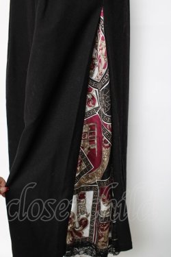 画像3: axes femme / サイドスカーフ切替パンツ F 黒 Y-25-12-11-095-AX-PA-SZ-ZY