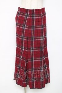 axes femme / チェック柄マーメイドスカート  赤 Y-25-12-11-096-AX-SK-SZ-ZY