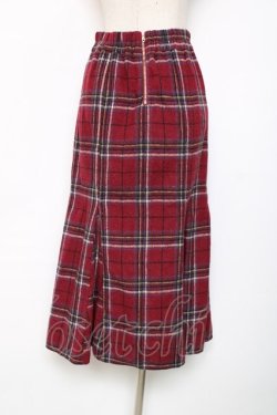 画像2: axes femme / チェック柄マーメイドスカート  赤 Y-25-12-11-096-AX-SK-SZ-ZY