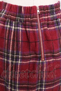 画像3: axes femme / チェック柄マーメイドスカート  赤 Y-25-12-11-096-AX-SK-SZ-ZY