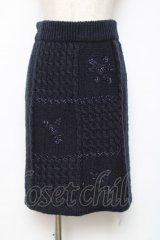 axes femme / ニットスカート  紺 Y-25-12-11-097-AX-SK-AS-ZY