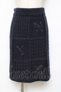 axes femme / ニットスカート  紺 Y-25-12-11-097-AX-SK-AS-ZY