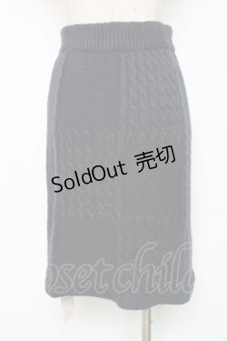 画像2: axes femme / ニットスカート  紺 Y-25-12-11-097-AX-SK-AS-ZS