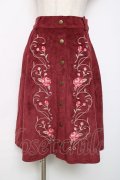 Honey Cinnamon / 刺繍スカート  ワイン Y-25-12-11-098-LO-SK-AS-ZY