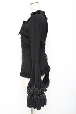 画像2: ATELIER PIERROT / 丸襟姫袖ブラウス  黒 Y-25-12-11-010-EL-BL-SZ-ZY