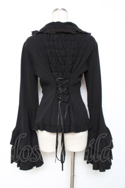 画像3: ATELIER PIERROT / 丸襟姫袖ブラウス  黒 Y-25-12-11-010-EL-BL-SZ-ZY