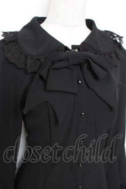画像4: ATELIER PIERROT / 丸襟姫袖ブラウス  黒 Y-25-12-11-010-EL-BL-SZ-ZY