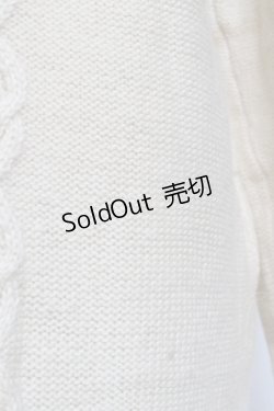 画像3: axes femme / ファーカラーニットワンピース M 生成り Y-25-12-11-011-AX-CO-SZ-ZY