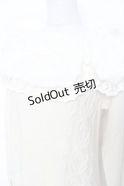 画像4: axes femme / ファーカラーニットワンピース M 生成り Y-25-12-11-011-AX-CO-SZ-ZY