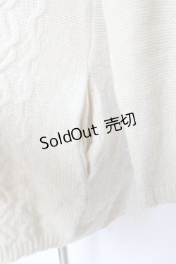 画像5: axes femme / ファーカラーニットワンピース M 生成り Y-25-12-11-011-AX-CO-SZ-ZY