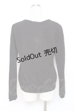 画像2: axes femme / フレーム刺繍入りカーディガン M 黒 Y-25-12-11-015-AX-TO-SZ-ZY