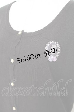 画像3: axes femme / フレーム刺繍入りカーディガン M 黒 Y-25-12-11-015-AX-TO-SZ-ZY