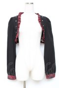To Alice / BlackShamrock/チェックフリルショートボレロ  黒 Y-25-12-11-018-LO-TO-SZ-ZY