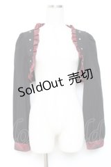 To Alice / BlackShamrock/チェックフリルショートボレロ  黒 Y-25-12-11-018-LO-TO-SZ-ZY