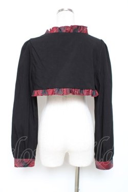 画像2: To Alice / BlackShamrock/チェックフリルショートボレロ  黒 Y-25-12-11-018-LO-TO-SZ-ZY
