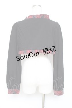 画像2: To Alice / BlackShamrock/チェックフリルショートボレロ  黒 Y-25-12-11-018-LO-TO-SZ-ZY