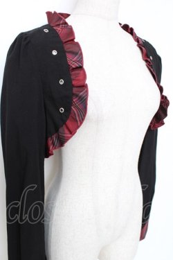 画像3: To Alice / BlackShamrock/チェックフリルショートボレロ  黒 Y-25-12-11-018-LO-TO-SZ-ZY