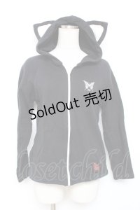 MAM / ねこみみパーカー  黒 Y-25-12-11-020-LO-TO-SZ-ZY