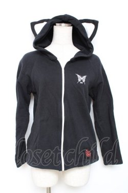 画像1: MAM / ねこみみパーカー  黒 Y-25-12-11-020-LO-TO-SZ-ZY
