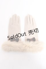 axes femme / ファーグローブ  ベージュ Y-25-12-11-003-AX-ZA-AS-ZY