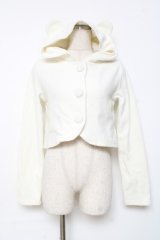 PEACE NOW / くまみみボレロ M 白 Y-25-12-11-023-PU-JA-SZ-ZY