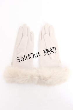 画像2: axes femme / ファーグローブ  ベージュ Y-25-12-11-003-AX-ZA-AS-ZY