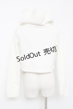 画像2: PEACE NOW / くまみみボレロ M 白 Y-25-12-11-023-PU-JA-SZ-ZTC065