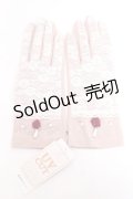 axes femme / リボンフィンガーレスグローブ  淡ピンク Y-25-12-11-004-AX-ZA-AS-ZY