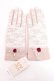 画像1: axes femme / リボンフィンガーレスグローブ  淡ピンク Y-25-12-11-004-AX-ZA-AS-ZY (1)