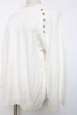 画像3: axes femme / アソート釦付スリット袖ニット F 白 Y-25-12-11-026-AX-TO-SZ-ZY