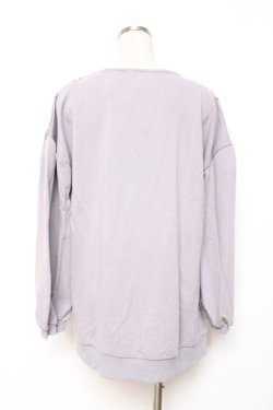 画像2: axes femme / 花モチーフレース使いプルオーバー M ラベンダー Y-25-12-11-027-AX-TO-SZ-ZY