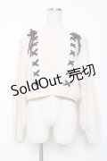 axes femme / Wレースアップショートニット M 生成り Y-25-12-11-029-AX-TO-SZ-ZY
