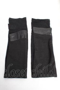 画像2: Ozz Croce / エンブレムワッペン付シースルーアームカバー  黒 Y-25-12-12-050-OO-ZA-SZ-ZY