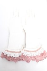 画像2: Hoshibako Works / 彩花磁　レース手袋  ピンク Y-25-12-12-053-LO-ZA-SZ-ZY (2)