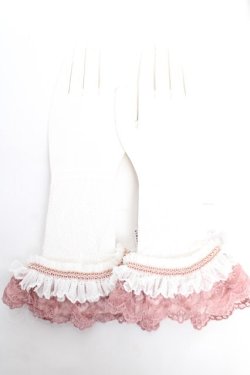画像2: Hoshibako Works / 彩花磁　レース手袋  ピンク Y-25-12-12-053-LO-ZA-SZ-ZY