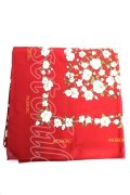 INGEBORG / フラワー大判ストール  赤Ｘ白 Y-25-12-12-059-LO-ZA-SA-ZY