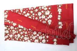 画像2: INGEBORG / フラワー大判ストール  赤Ｘ白 Y-25-12-12-059-LO-ZA-SA-ZY