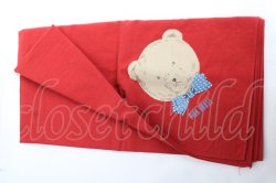 画像2: PINK HOUSE / かおくま大判ストール  赤Ｘブラウン Y-25-12-12-061-LO-ZA-SA-ZY