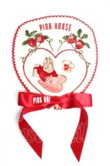 PINK HOUSE / Rambling Hearts刺繍ワッペン  アイボリー Y-25-12-12-076-LO-ZA-SZ-ZY