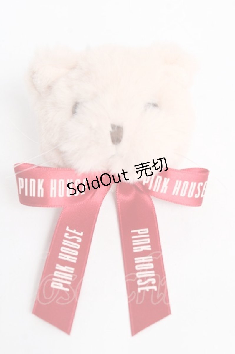 画像1: PINK HOUSE / Animal Happy Jamモチーフ顔ぐるみコサージュ  ねこ Y-25-12-12-077-LO-ZA-SZ-ZS (1)