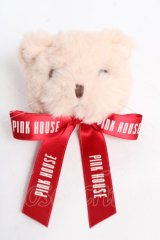 PINK HOUSE / Animal Happy Jamモチーフ顔ぐるみコサージュ  ねこ Y-25-12-12-077-LO-ZA-SZ-ZY