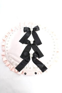 画像1: Ank Rouge / リボンうちわケース  ピンク Y-25-12-12-079-CA-ZA-SZ-ZY