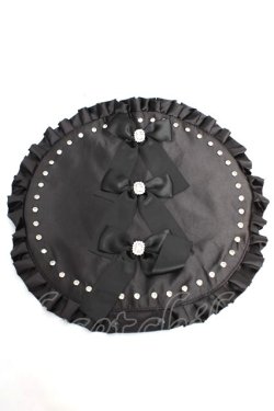 画像1: Ank Rouge / リボンうちわケース  黒 Y-25-12-12-080-CA-ZA-SZ-ZY