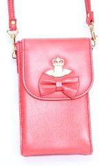 Jane Marple / BAGエンジェルプレートショルダーバッグ  赤 Y-25-12-12-085-JM-BG-AS-ZY